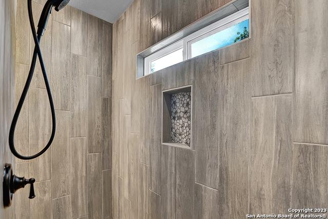 room details with tiled shower