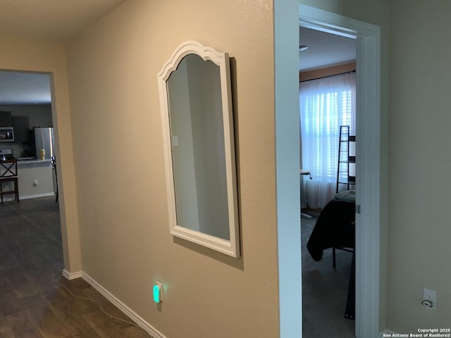 hallway with baseboards