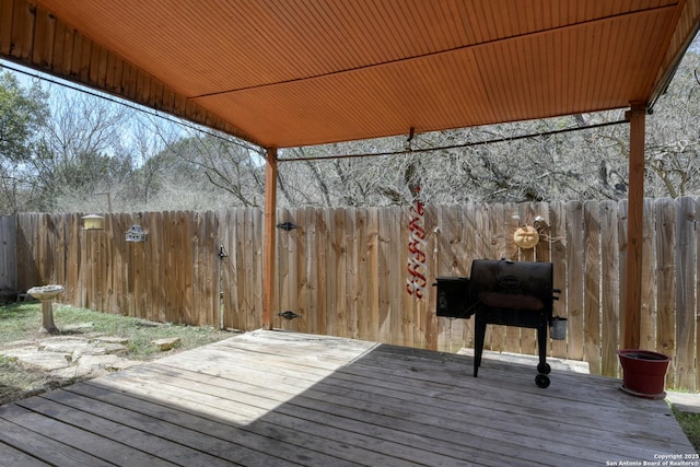 wooden deck with fence