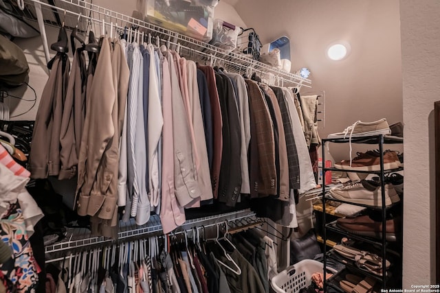 view of walk in closet