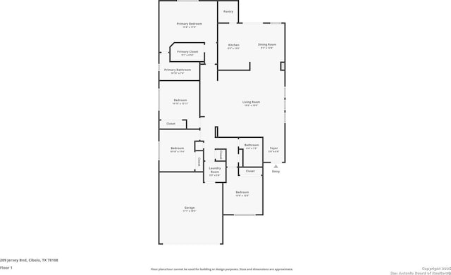 209 Jersey, Cibolo, TX 78108 - property floor plan