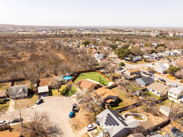 drone / aerial view featuring a residential view