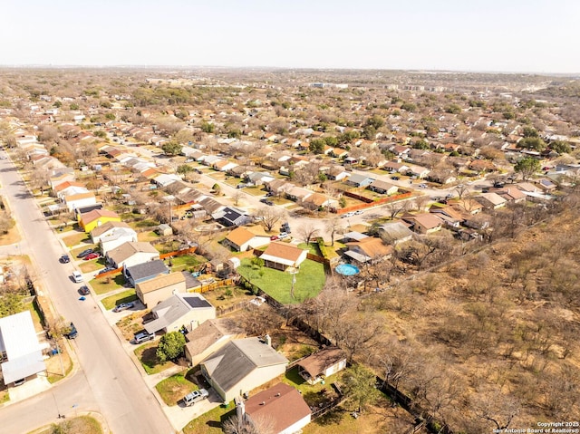 drone / aerial view featuring a residential view