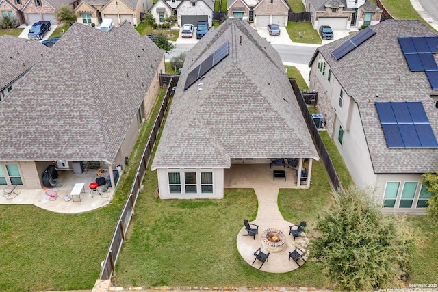 drone / aerial view featuring a residential view