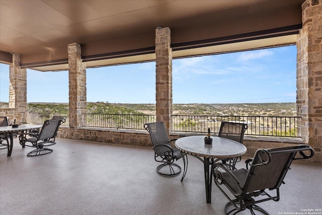 view of patio with outdoor dining space