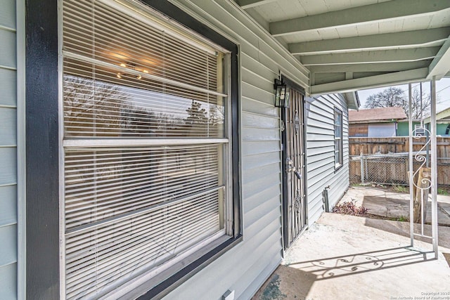 view of patio / terrace with fence