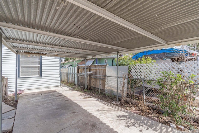 view of patio / terrace featuring fence