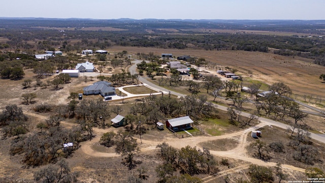 bird's eye view with a rural view