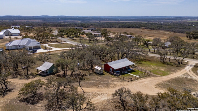 bird's eye view featuring a rural view