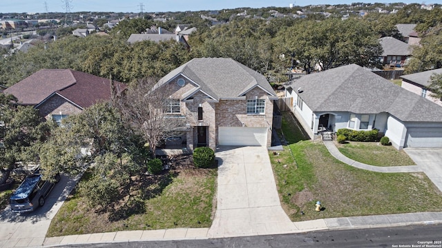 drone / aerial view with a residential view