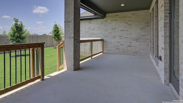 balcony with a patio