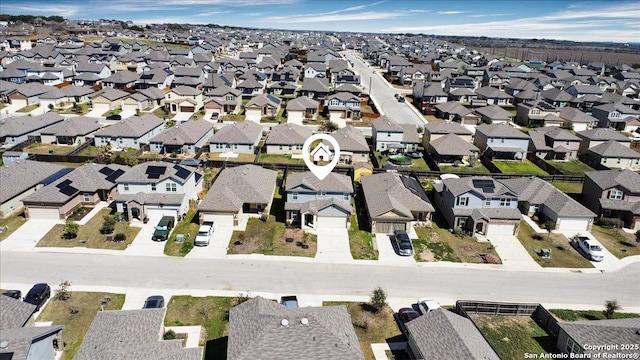 drone / aerial view featuring a residential view