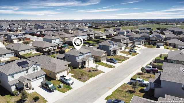 bird's eye view with a residential view