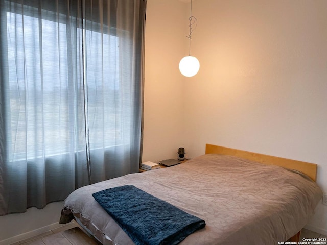 bedroom with tile patterned flooring