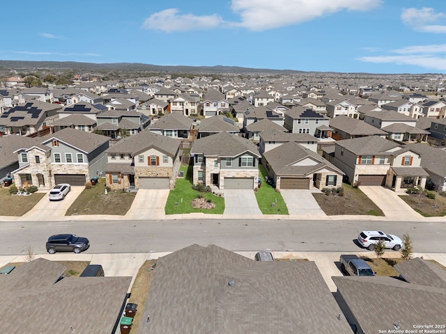 bird's eye view with a residential view