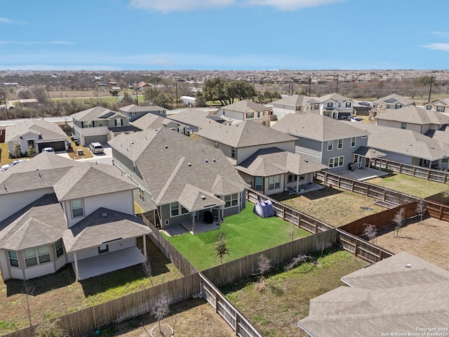 bird's eye view with a residential view