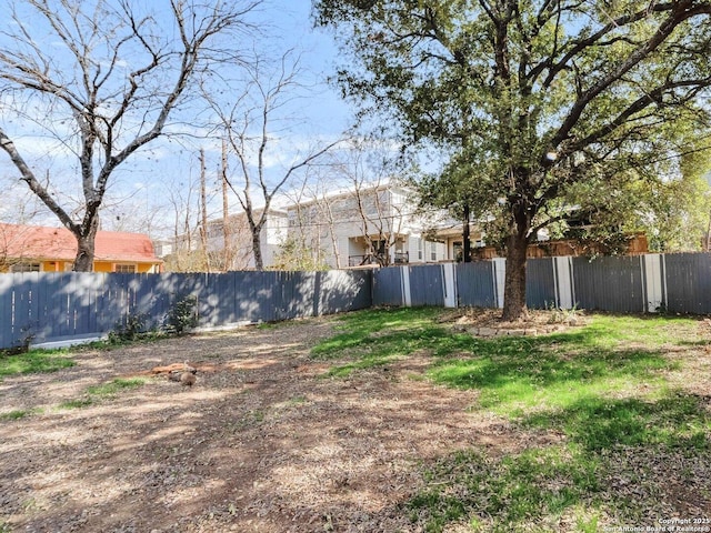 view of yard with fence private yard