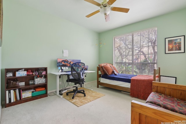 17110 Eagle Holw, San Antonio, TX 78248 - bedroom with carpet floors, ceiling fan, and baseboards