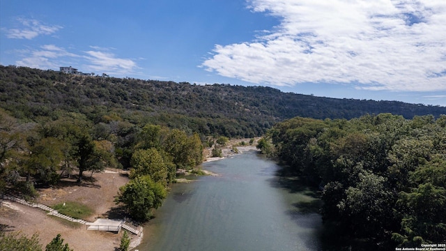 drone / aerial view with a view of trees