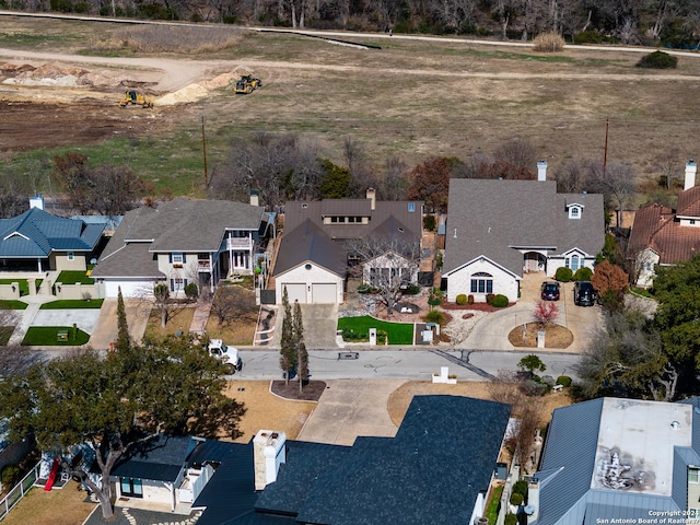 aerial view featuring a residential view