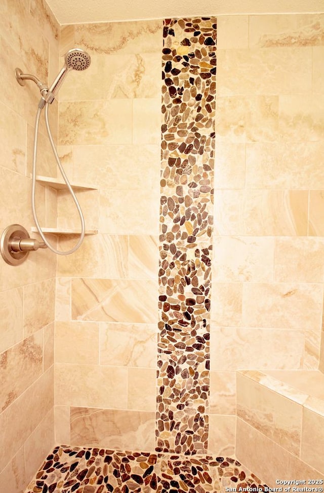 room details with a tile shower