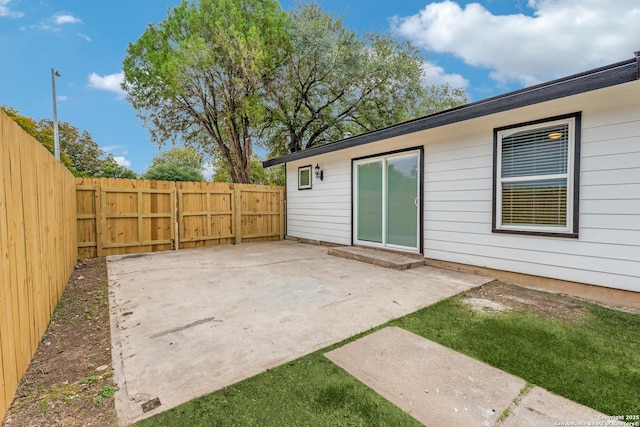 view of patio / terrace featuring a fenced backyard