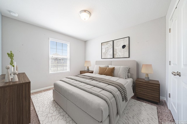 bedroom with baseboards