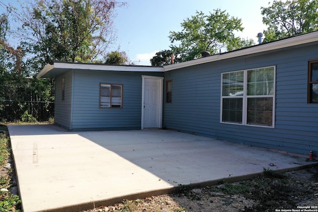 view of front of house with a patio