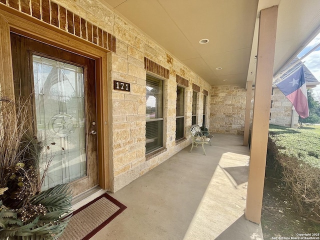 view of patio with covered porch