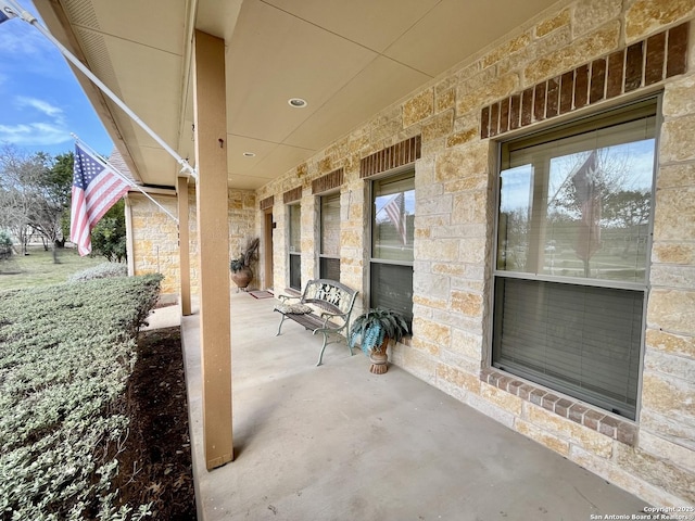 view of patio / terrace featuring a porch