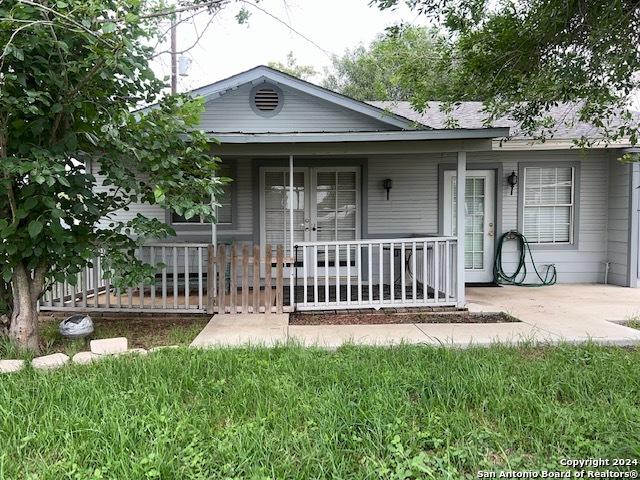 exterior space with covered porch