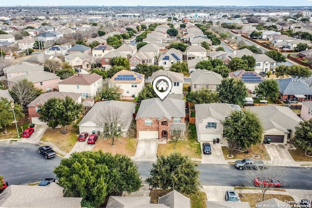 drone / aerial view featuring a residential view