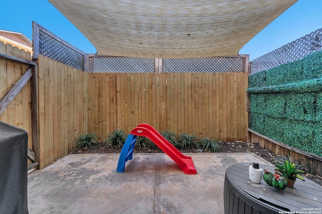 view of patio / terrace featuring a fenced backyard