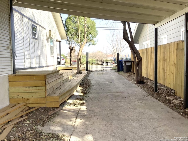 view of road with a gated entry and a gate