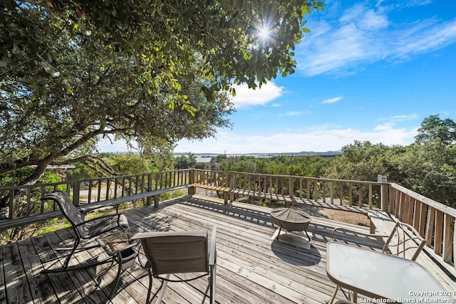 view of wooden deck