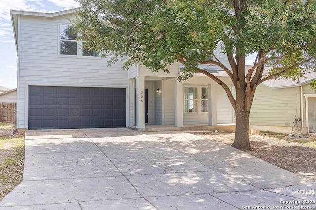 view of front of home featuring driveway and an attached garage