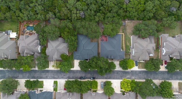 aerial view featuring a residential view