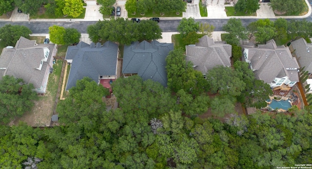 aerial view featuring a residential view