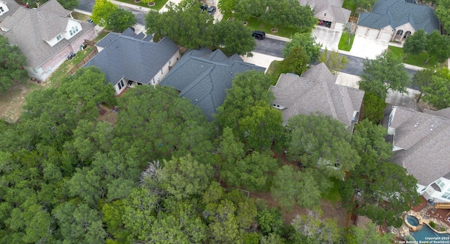 drone / aerial view with a residential view