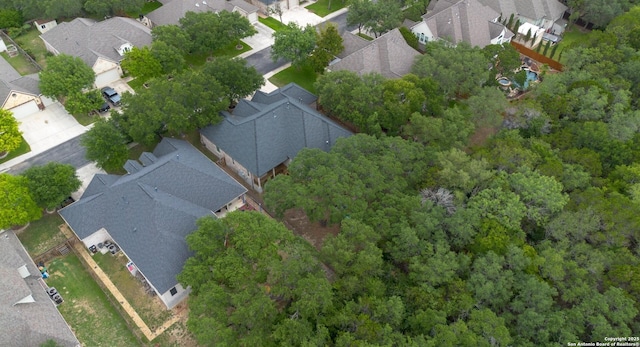 drone / aerial view featuring a residential view