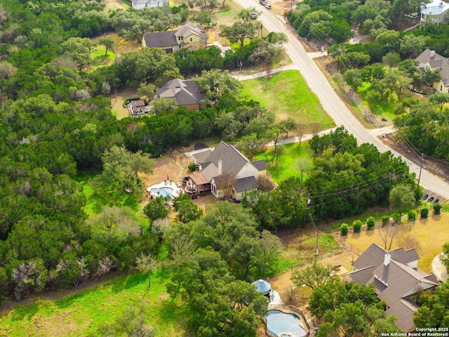 aerial view featuring a residential view