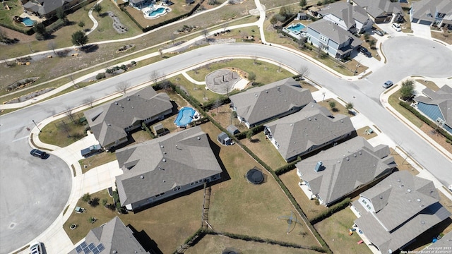 aerial view with a residential view