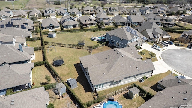 aerial view featuring a residential view