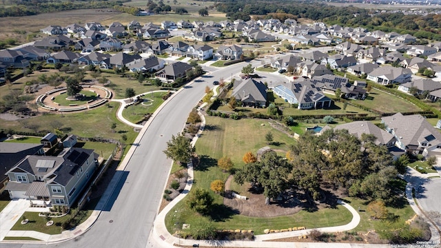 bird's eye view with a residential view