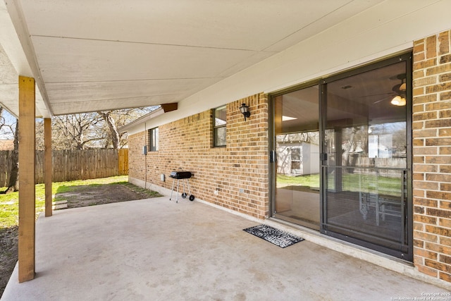 view of patio / terrace with fence