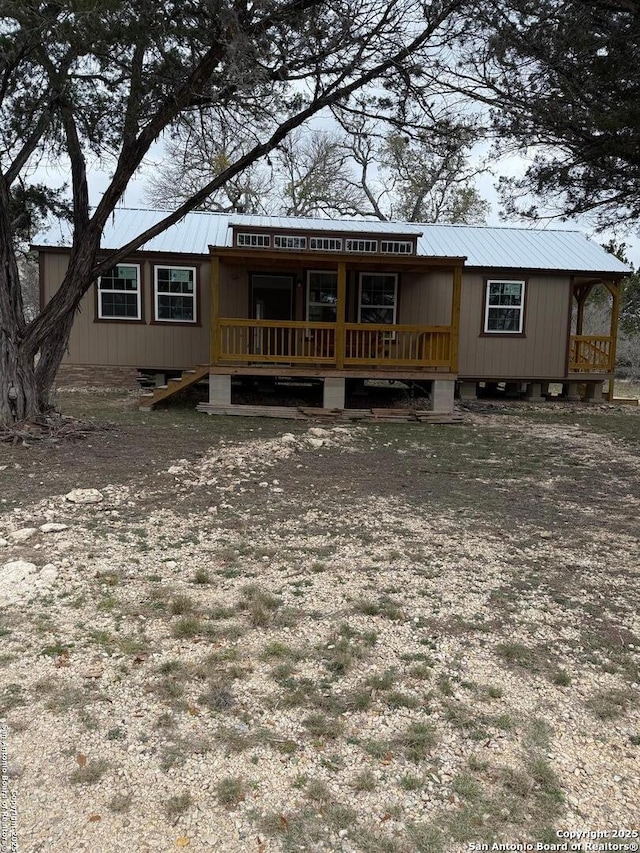 view of front of house with metal roof