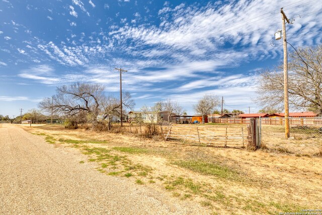 view of road featuring a rural view