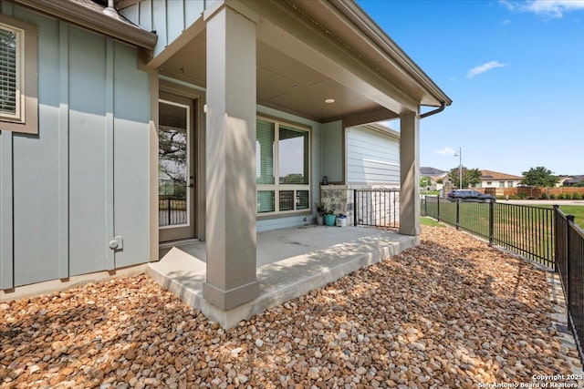 view of patio / terrace with fence