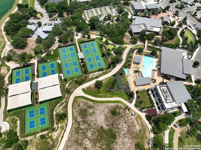 aerial view featuring a residential view