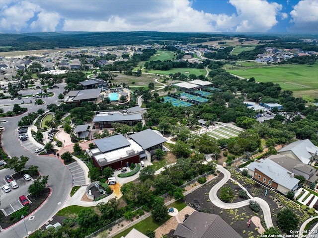 drone / aerial view with a residential view